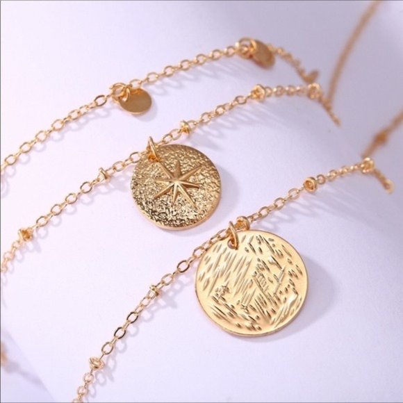 CLEARANCE🔥 Multilayer Star Disk Necklace - Picture 4 of 7